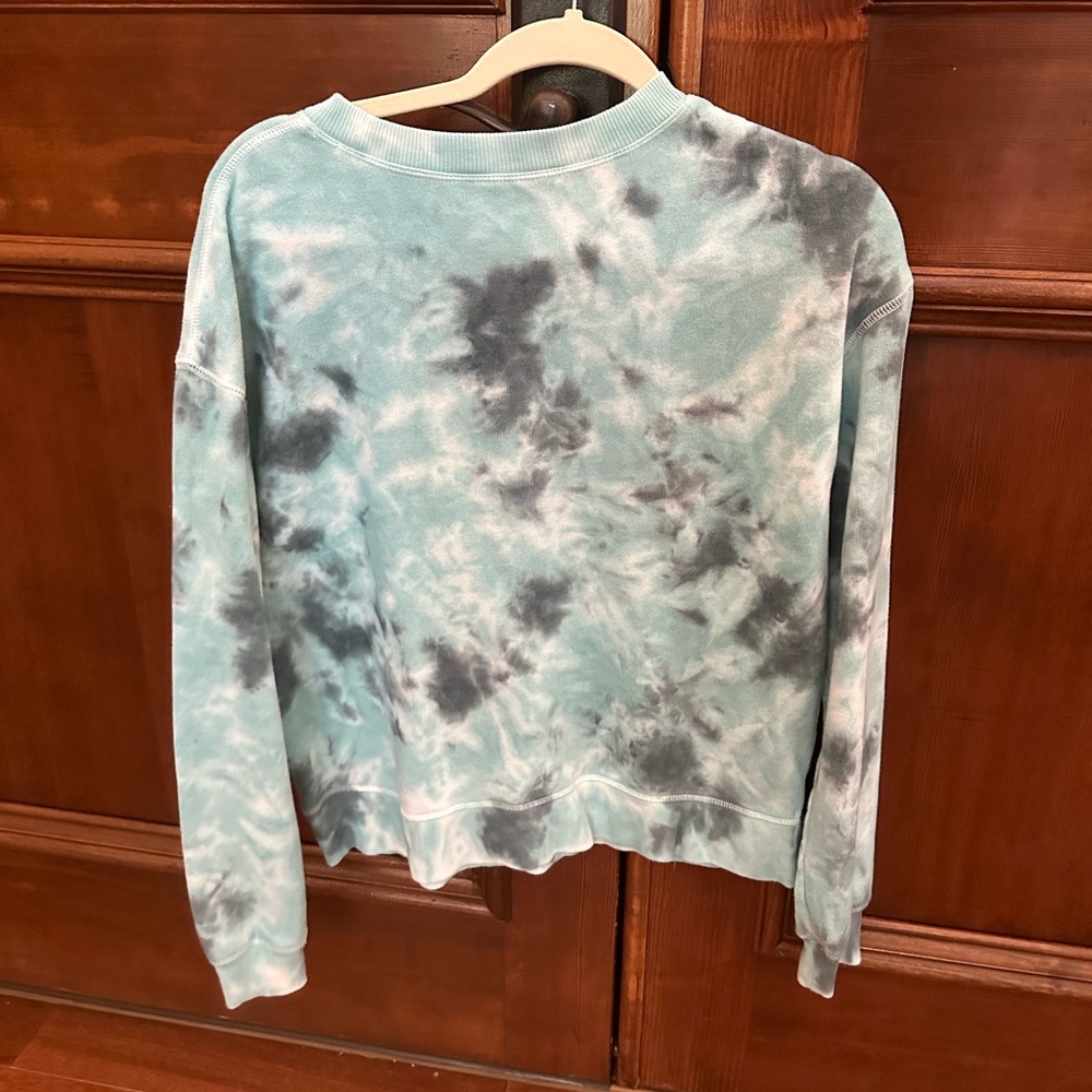 Target Blue and Gray Crop Crew Neck Sweatshirt